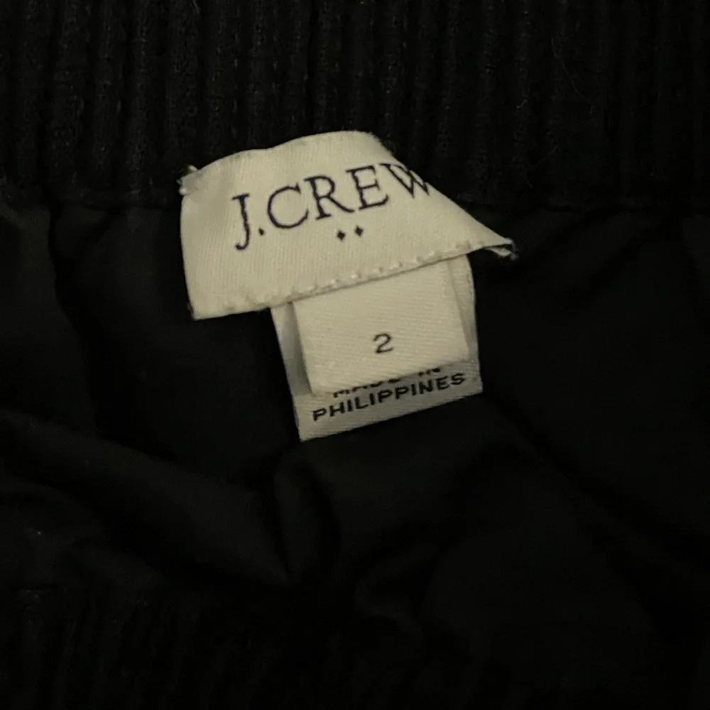 J Crew Black Scalloped City Mini Skirt